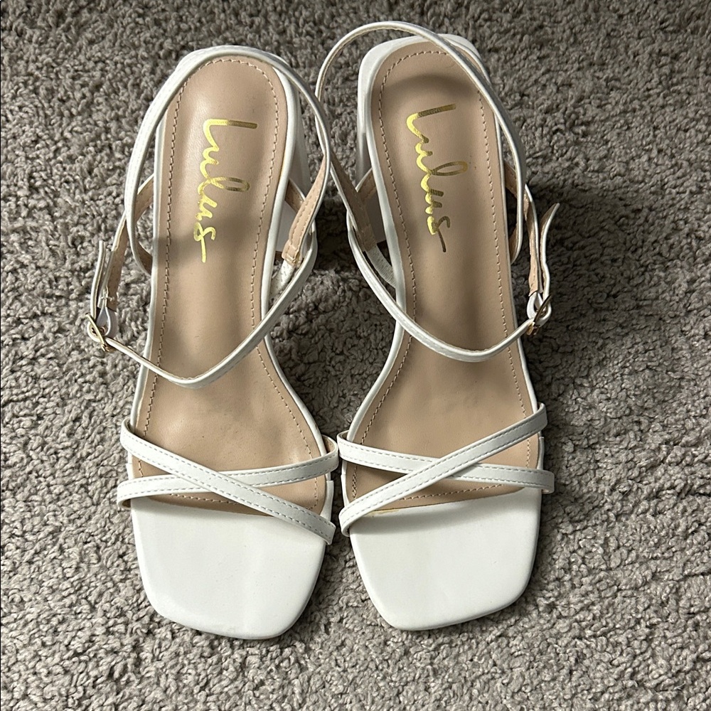 Lulu's Elegant Cream Strappy Sandals